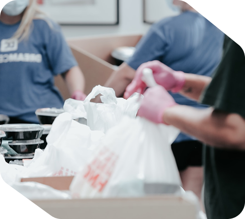 Hands helping