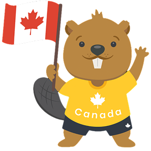 Beaver with Flag